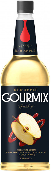 Сироп Gourmix 10416026 Красное яблоко 1 кг (бутылка ПЭТ)