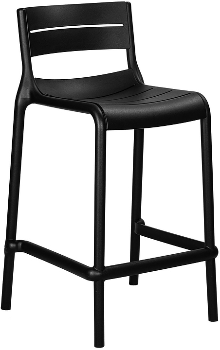 Стул полубарный DOBRIN 905-1PP-LMZL NESSA черный