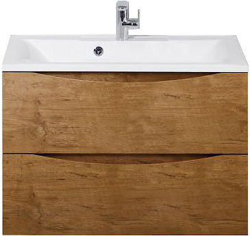 Тумба с раковиной BelBagno MARINO-800-2C-SO-RN-P + BB800/450-LV-MR-PR перелив слева, дерево