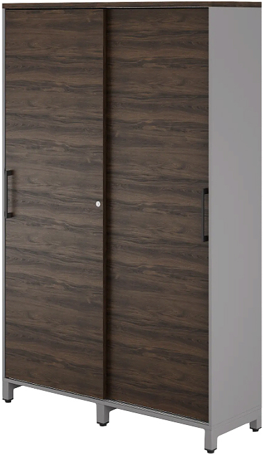 Шкаф для одежды КОБОР HG-120/40/M aluminum/charlston