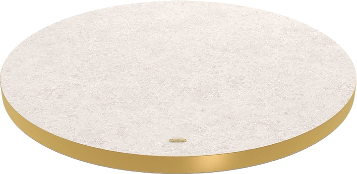 Столешница Sheffilton SHT-TT 90 (МДФ / HPL) круглая сахара с тиснением гранит / золото