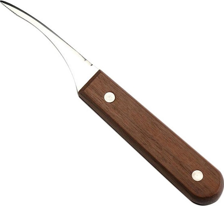 Нож для креветок P.L. Proff Cuisine KW-SFPN0001 l=7/17 см (нерж. сталь) с деревянной рукояткой