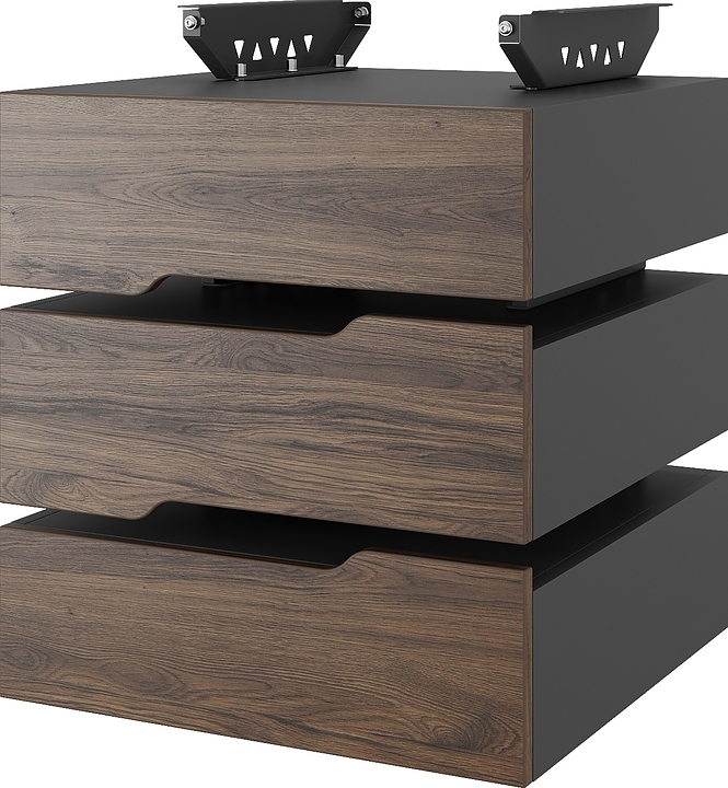 Тумба подвесная КОБОР T-3 black/charlston