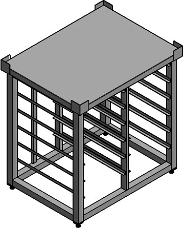 Подставка под пароконвектомат Gastrolux ППО2-08.26.3/12GN/С/У-85 2х6 уровней для GN 1/1 820х630х850/880 мм (нерж.сталь)
