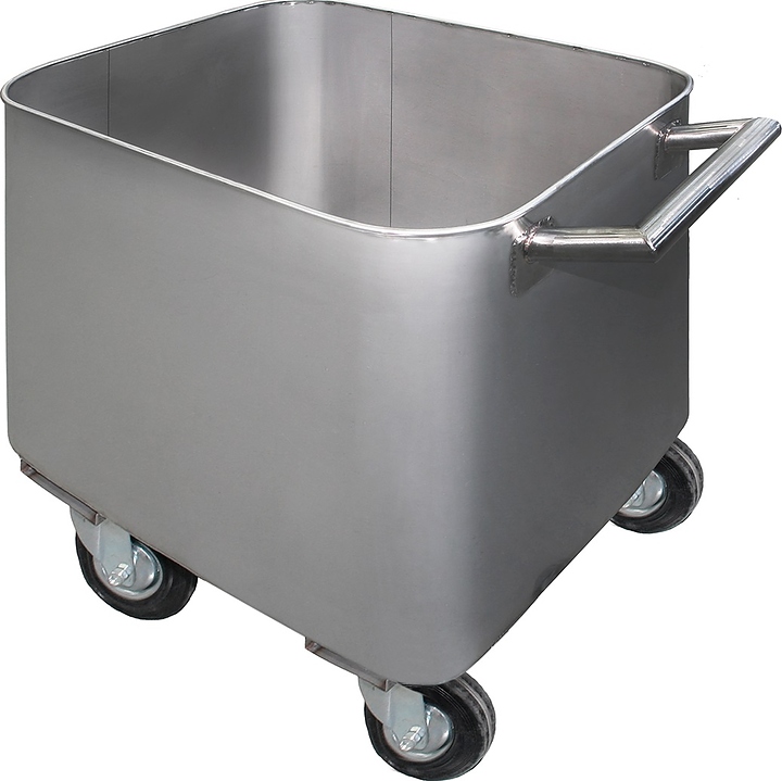 Тележка-чан для перевозки фарша Finist ТЧ 590х550х600 мм с ручкой