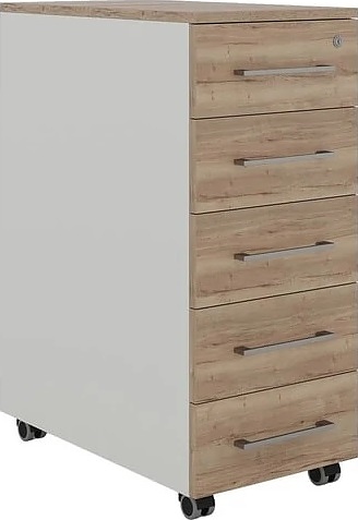 Тумба мобильная КОБОР TМ5-40/60 white/natural