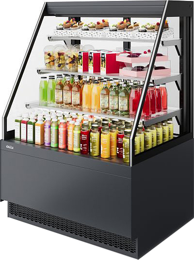 Витрина кондитерская Chilz VETE II KUB OFT 60 антрацит, серый матовый