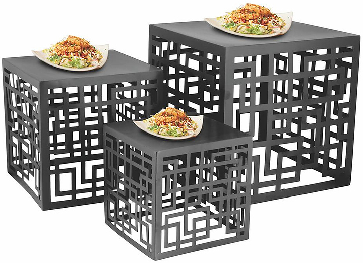 Подставка фуршетная P.L. Proff Cuisine Hotelware BSR 48102 L Black 26х26 см h 25,5 см