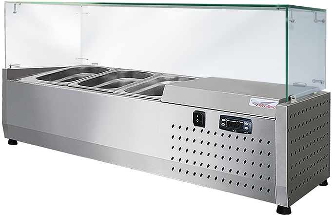 Витрина холодильная Finist ToppingBox НХВсп-3 с прямоугольным стеклом