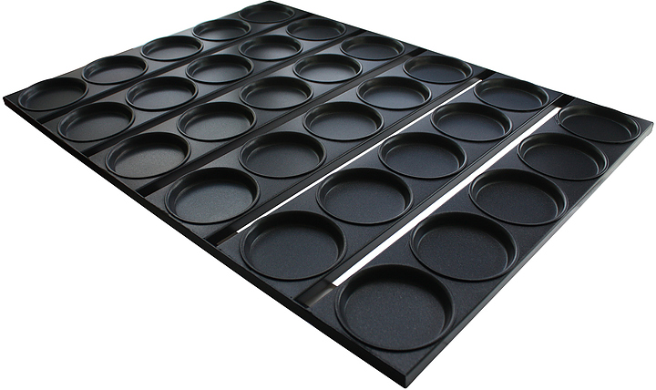 Противень для бургеров ЦПО 580х780х19 мм 20 ячеек d=125 мм