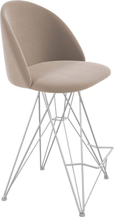 Стул полубарный Sheffilton HT-ST35/S66-1 латте / хром лак