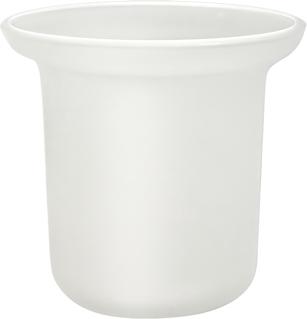 Стакан для ершика Puff Solinne 2522.023 Base (стекло матовое) белый сатин