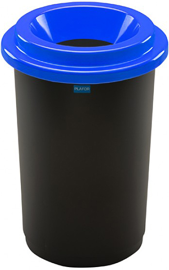 Контейнер для мусора PLAFOR Eco Bin 50 л черный, синий
