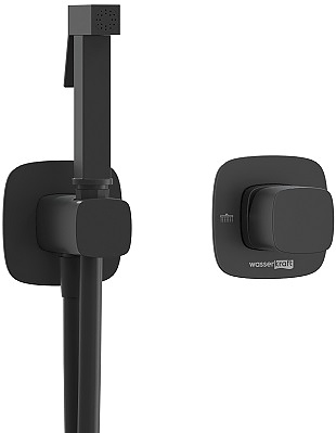 Встраиваемый комплект для биде со шлангом Wasserkraft Nuthe 9100 A9151.327.241.212 черный