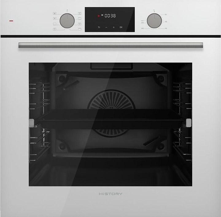 Духовой шкаф HiSTORY OE728B.FWH белый / стекло