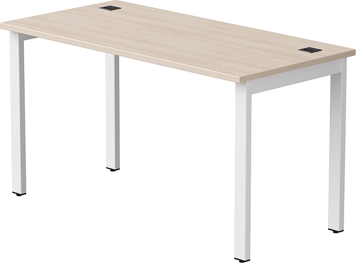 Стол офисный Everprof EVO 1380х670х755 мм (ЛДСП / металл) дуб соната / белый