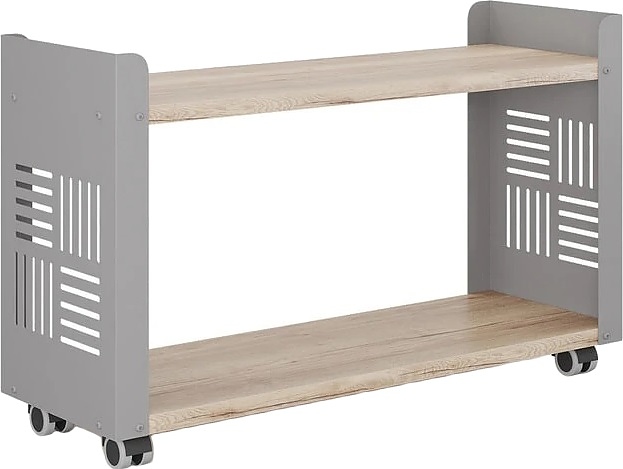 Стеллаж мобильный КОБОР SМ2-90/30 aluminum/natural