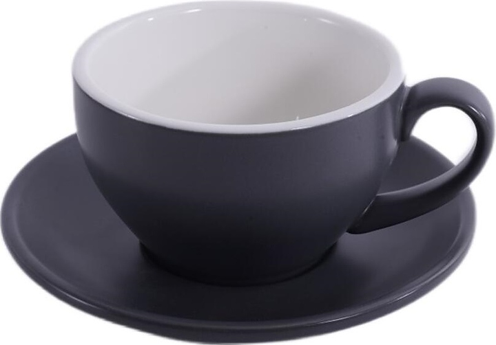 Чайная пара P.L. Barbossa Barista S0120-250-matte grey 300 мл (фарфор) серая матовая