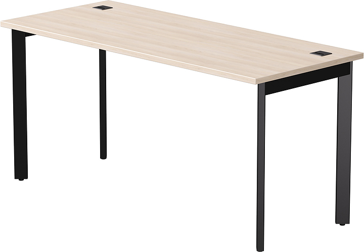 Стол офисный Everprof EVO 1580х670х755 мм (ЛДСП / металл) опоры 45гр, дуб соната / черный