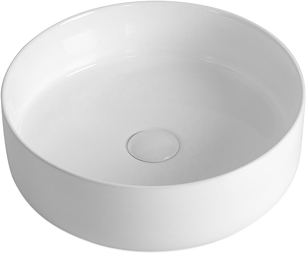 Раковина накладная Mira MR-4012 40х40 см, без отв. под смеситель, керамика