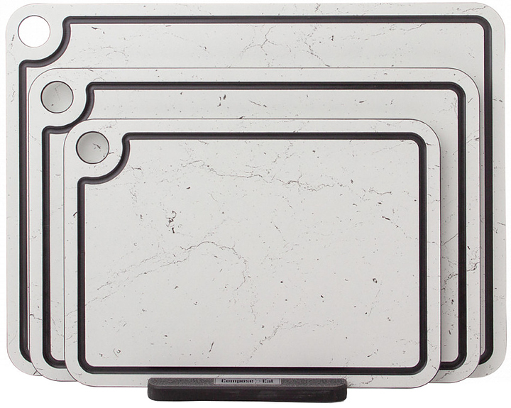 Набор разделочных досок ComposeEat Elegance NRD33028OA4 3 шт, мрамор Бьянко