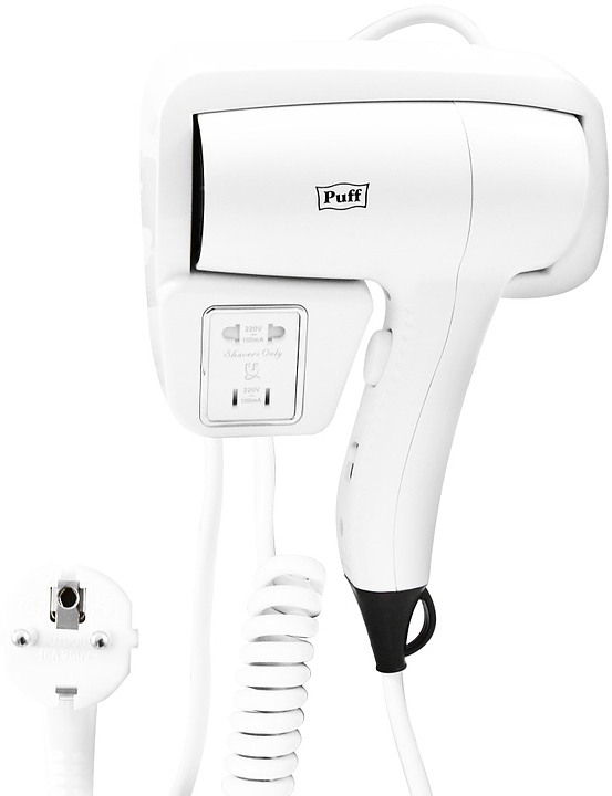 Фен настенный Puff 1201В белый