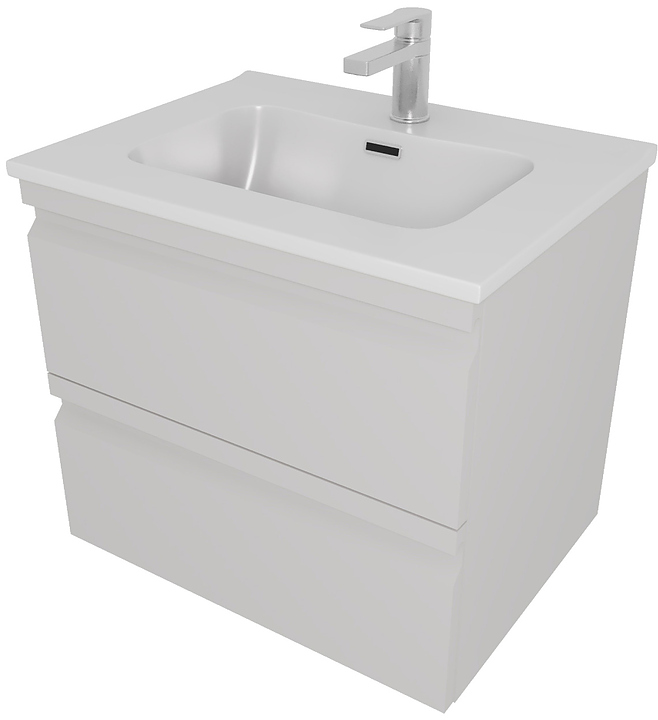 Тумба под раковину Aquatek Вега AQ77060-LG 60 см, серый туман