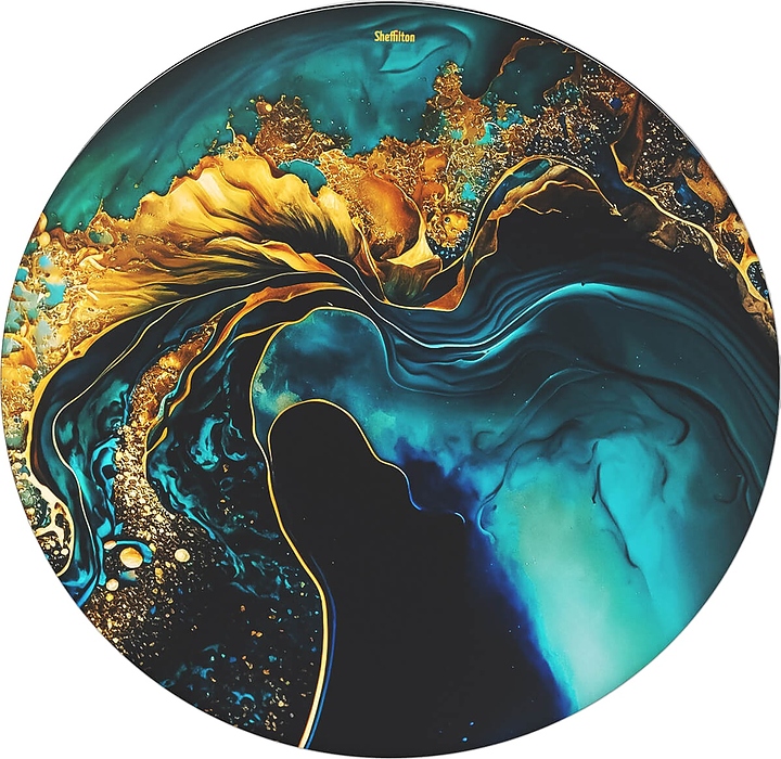 Столешница Sheffilton SHT-TT32 60 (стекло / МДФ) круглая королевский синий