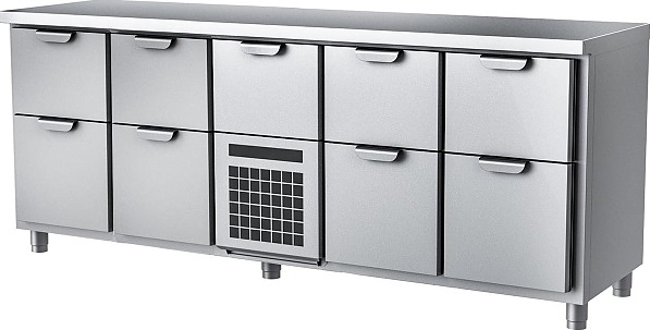 Стол холодильный HappyChef TC BD 2-2-CBR-2-2