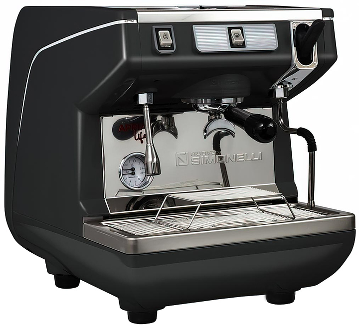Кофемашина Nuova Simonelli Appia Life 1Gr S черная, высокая группа, полуавтомат