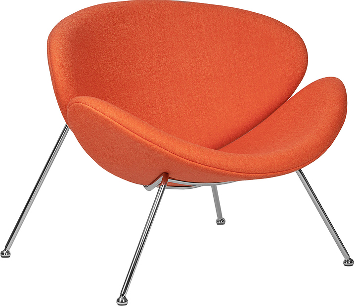 Кресло обеденное DOBRIN 72-LMO EMILY (оранжевое, хром)