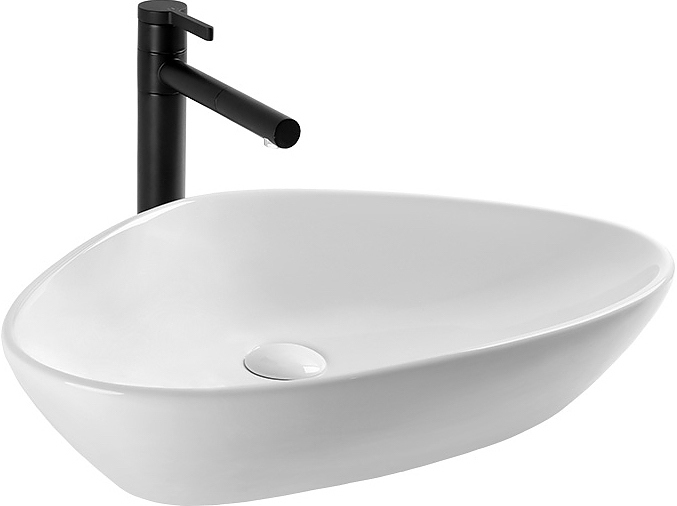 Раковина накладная Mira MR-5940 59х40 см, без отв. под смеситель, керамика