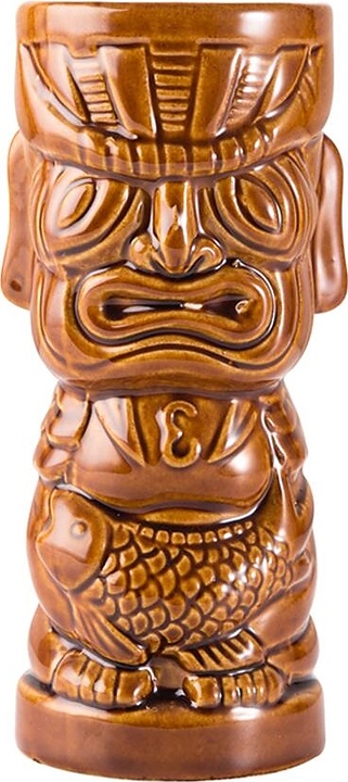 Стакан для коктейлей P.L. Barbossa Tiki TIKI0027 400 мл d=7,9 см h=16,3 см (керамика) коричневый