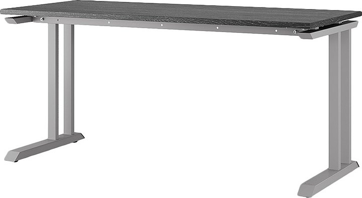 Стол офисный КОБОР L1-80/70 aluminum/glazed