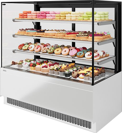 Витрина кондитерская Chilz VETE II KUB 60 белый глянец