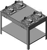 Плита газовая Вулкан KSB04 8126 WOK