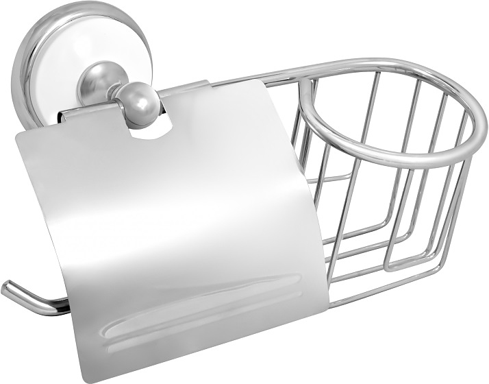 Держатель туалетной бумаги и дезодоранта Puff Solinne B-51115 Blanco (силумин) хром / белый