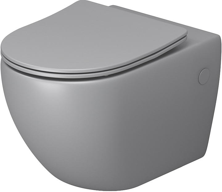Унитаз подвесной с крышкой-сиденьем Grossman Color GR-4411GLMS светло-серый матовый
