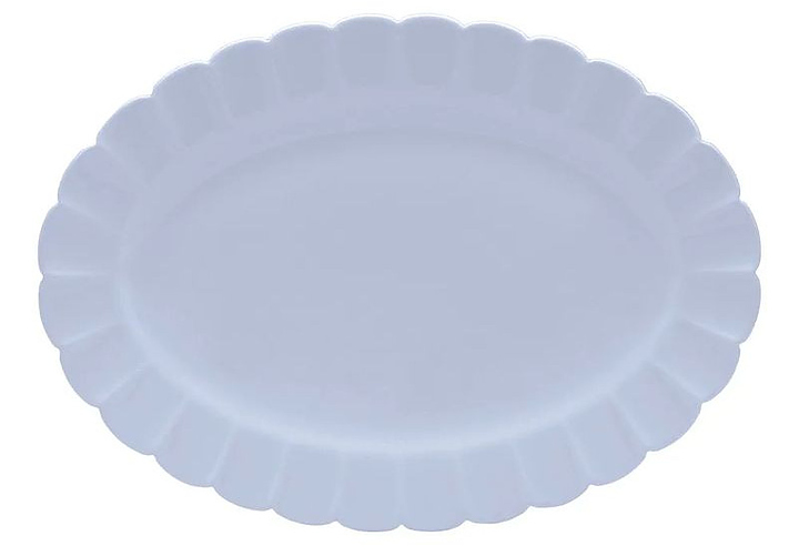 Блюдо овальное Oxford FLORA ASTER 152425 42х30х2.5 см белый