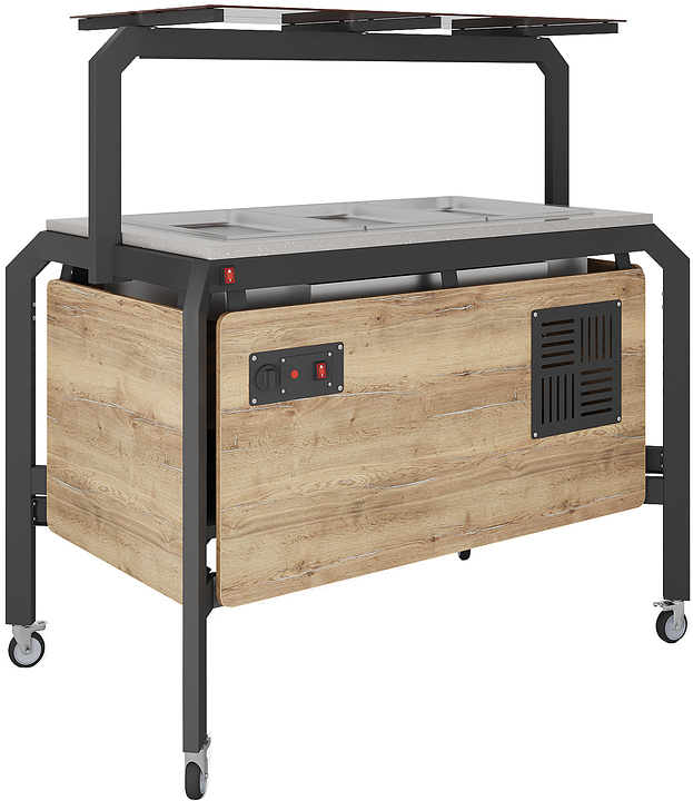 Мармит КОБОР AT120 white/natural/black