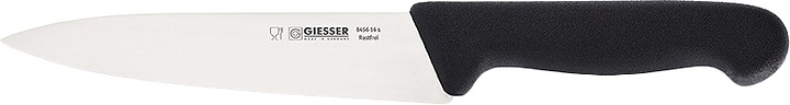 Нож поварской Giesser 8456 16 L=16 см (нерж. сталь / пластик) с черной рукояткой