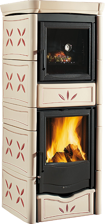 Дровяная печь-камин La Nordica Nicoletta con Forno Evo аметист