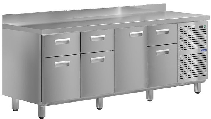 Стол холодильный KAYMAN КСХ-4414/60 (1 дверь, 6 ящиков)