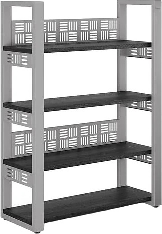 Стеллаж открытый КОБОР SO4-100/36 aluminum/wood