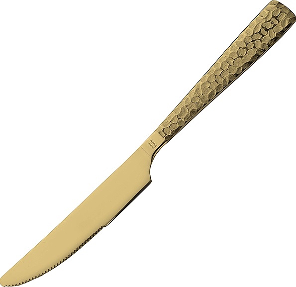 Нож столовый Pintinox Palace Martellato 1TG000L3 L=22,2 см (нерж. сталь) золотистый
