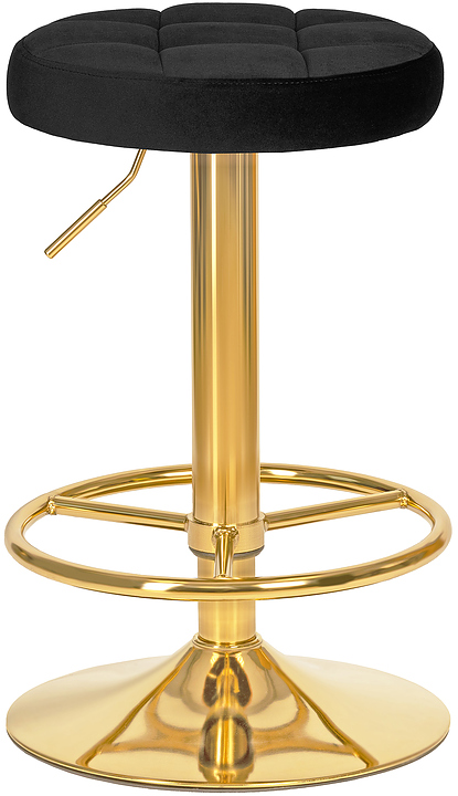 Табурет барный DOBRIN 5008-LM-N BRUNO GOLD (черный велюр) 2 шт.