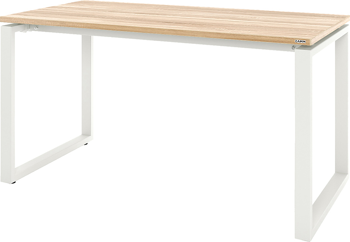 Стол офисный прямой ZAMM Зета 60х30 ТР 1000х700, дуб бардолино/белый матовый