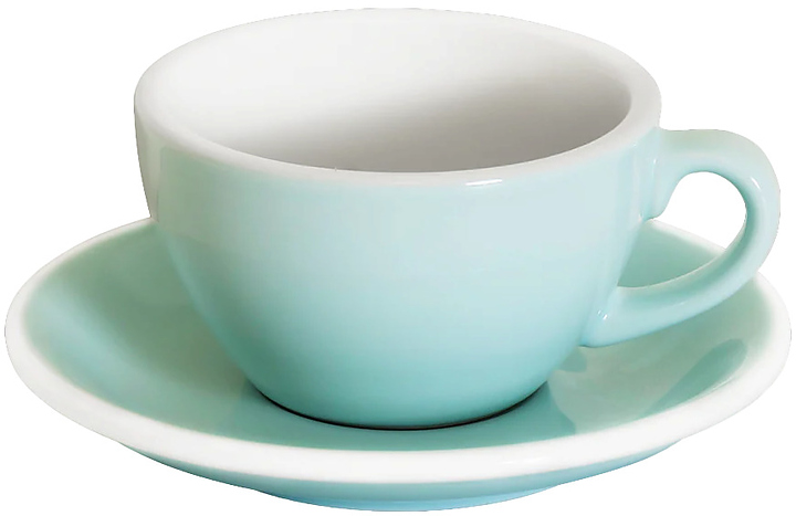 Кофейная пара Loveramics Egg Cappuccino C088-35BBL/C088-36BBL 200 мл, светло-голубой (river blue)