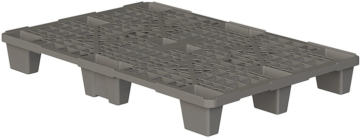 Паллет iPlast 1200x800x140 мм перфорированный, серый