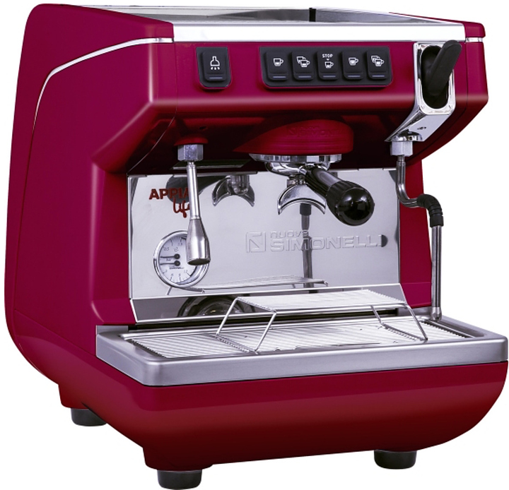 Кофемашина Nuova Simonelli Appia Life 1Gr V красная, высокая группа, автомат